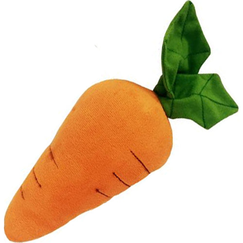 PetLou Carrot Durable Plush Dog Toy with Squeaker