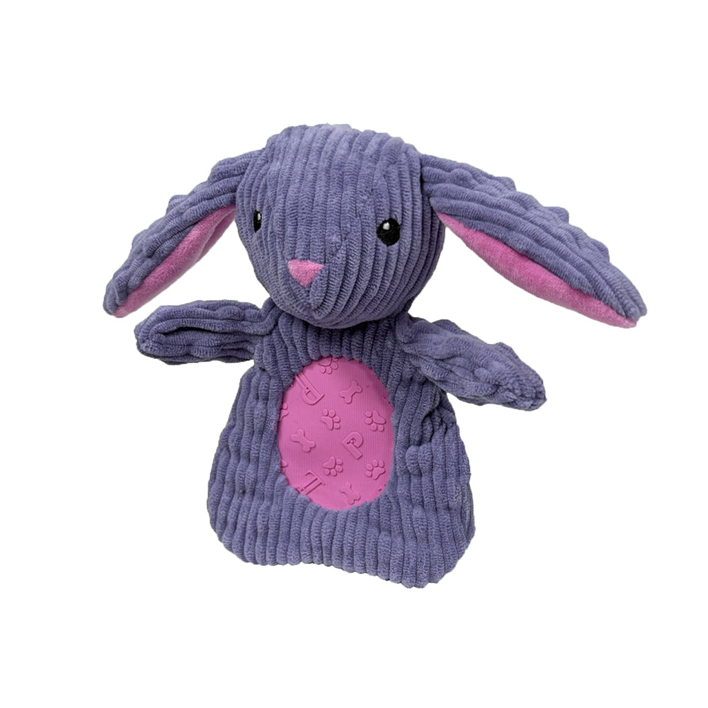 PetLou Rabbit Corduroy Dog Toy Rip Guard Durable Play