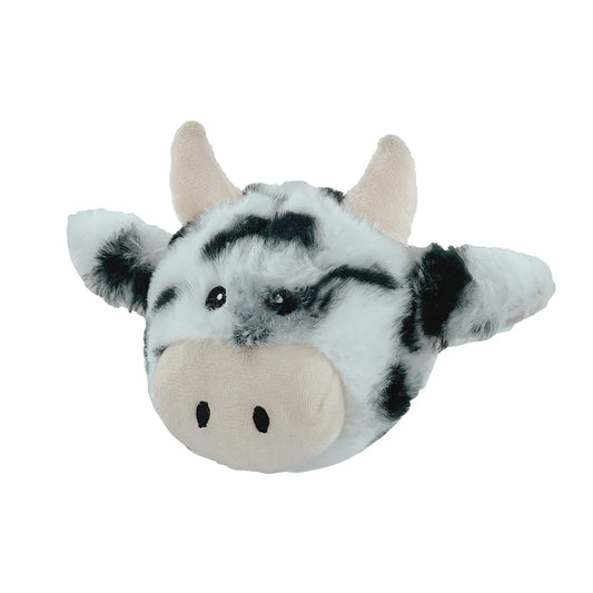 PetLou EZ Squeaky Ball Twin Pack Cow and Donkey Plush Dog Toys