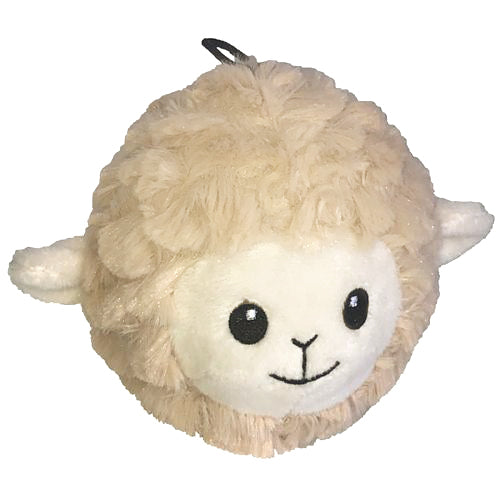 PetLou EZ Squeaky Ball Twin Pack Lamb and Rabbit Plush Dog Toys