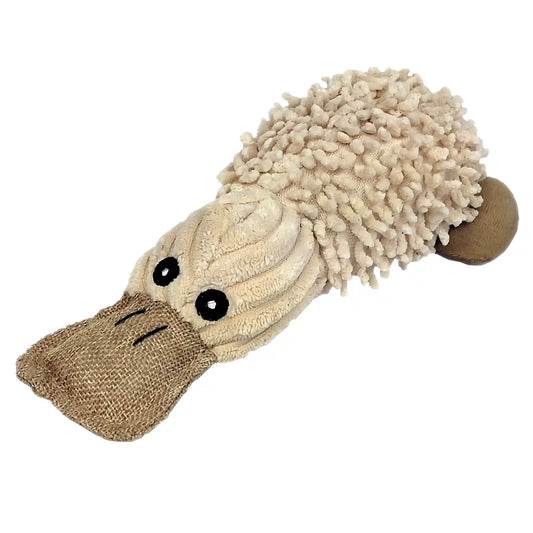 Platypus plush dog toy