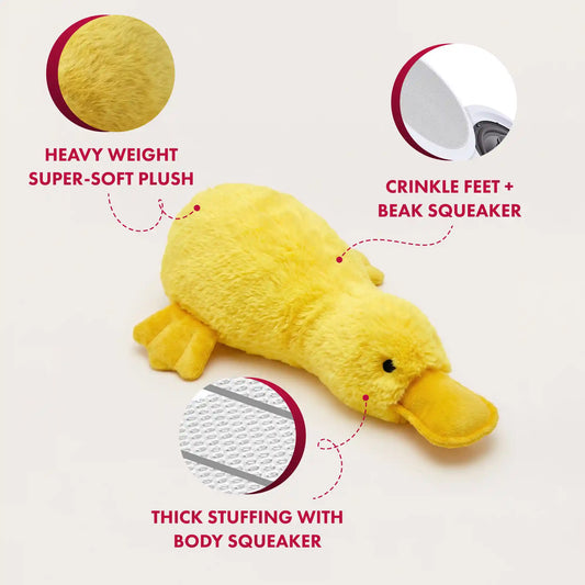 Platypus plush dog toy