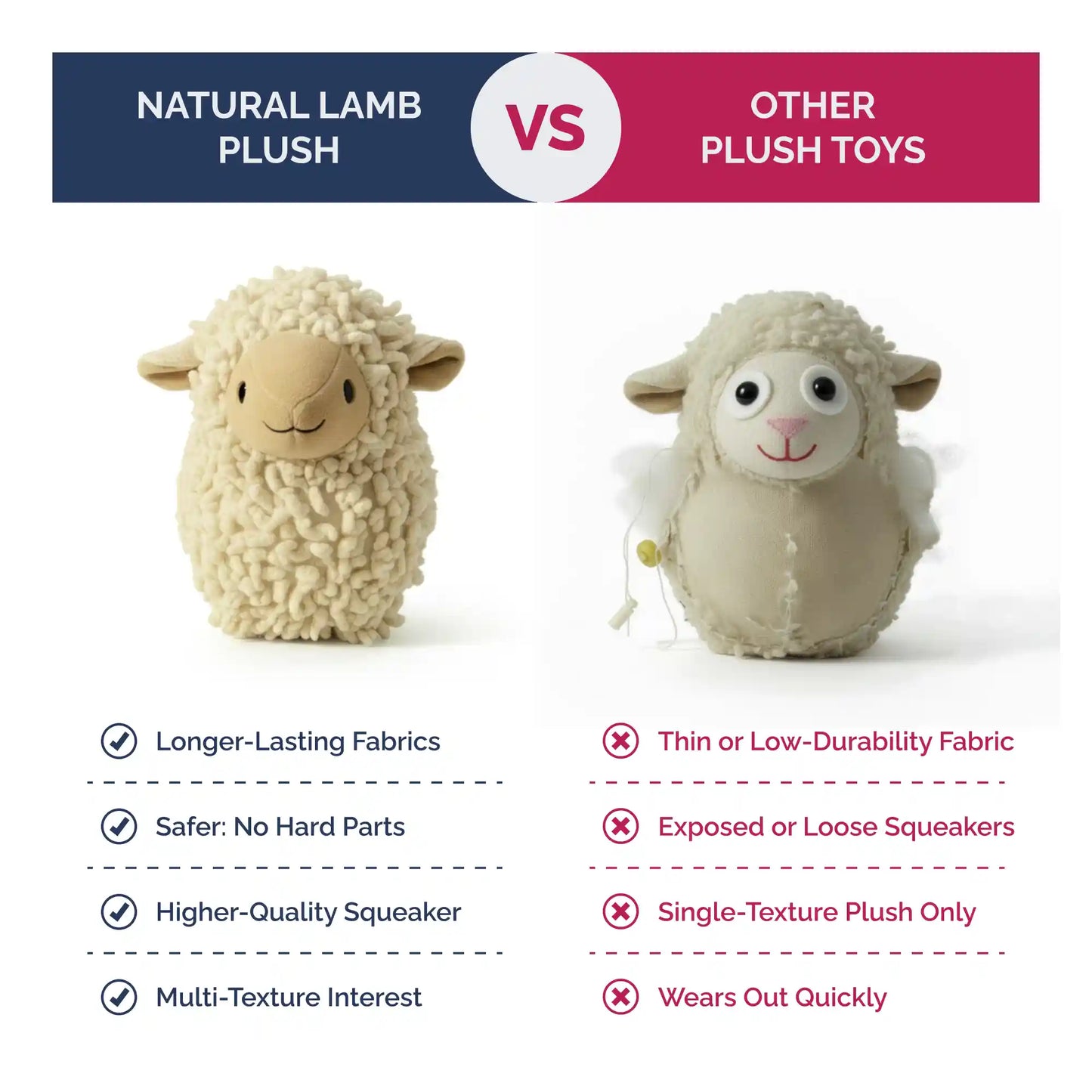 Natural lamb plush toy