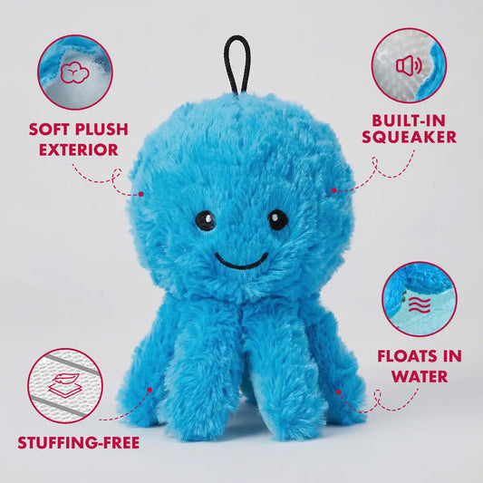 Octopus squeaky dog ball