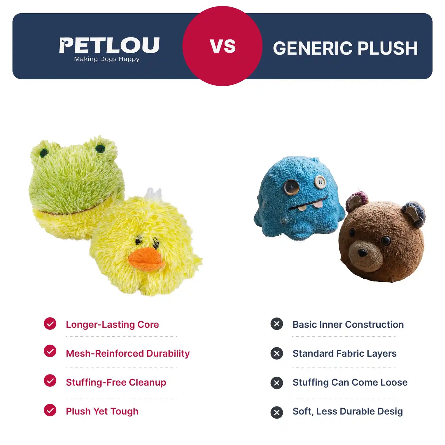 Chick and frog squeaky balls