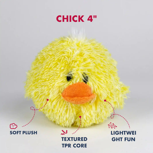 Chick and frog squeaky balls