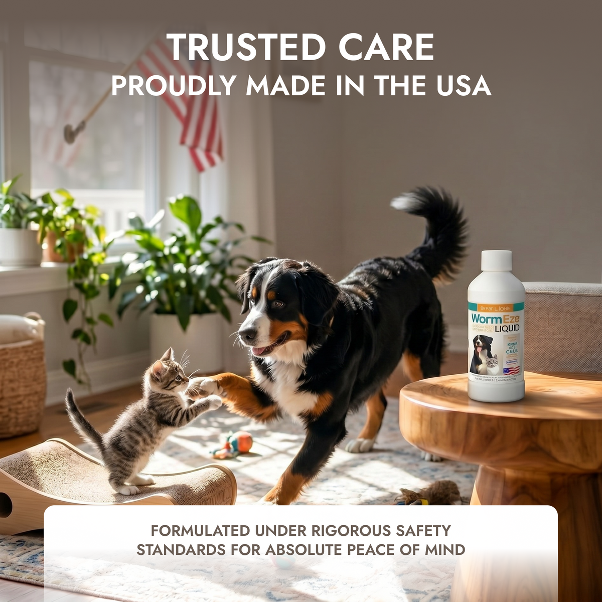Durvet WormEze Liquid Canine & Feline Anthelmintic | 8 oz | Dog & Cat Roundworm Treatment