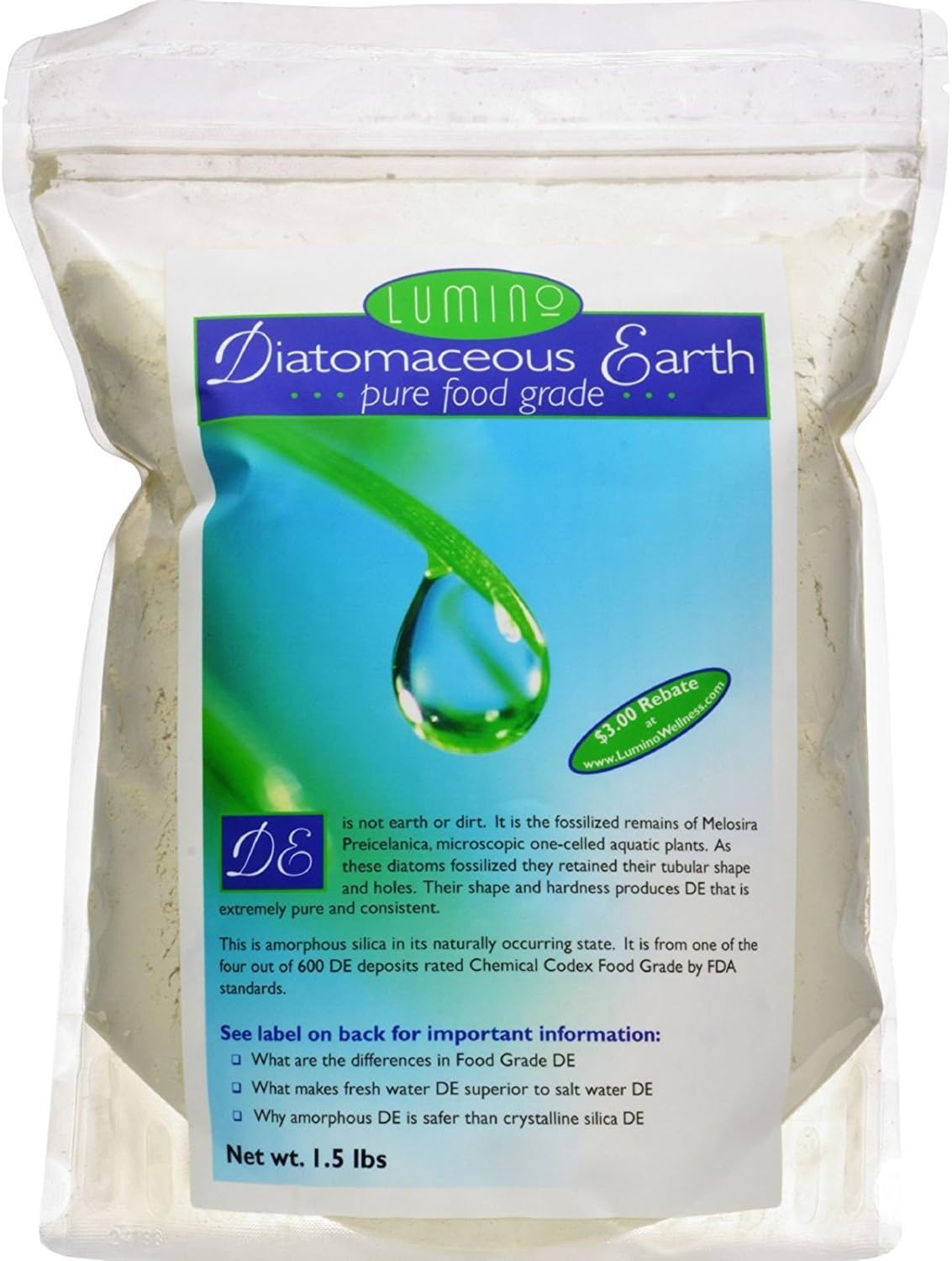 Lumino Home food grade diatomaceous earth
