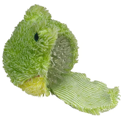 PetLou EZ squeaky frog plush ball dog toy 4 inch