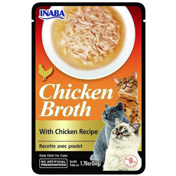 Inaba Chicken Broth with Chicken Recipe Side Dish for Cats-Cat-Inaba-1.76 oz-