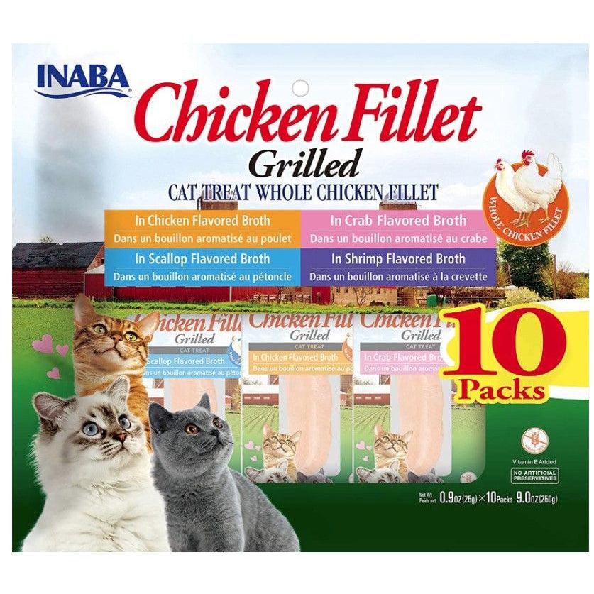 Inaba Chicken Fillet Cat Treat Whole Chicken Fillet Variety Pack-Cat-Inaba-10 count-