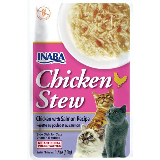 Inaba Chicken Stew Chicken with Salmon Recipe Side Dish for Cats-Cat-Inaba-1.4 oz-