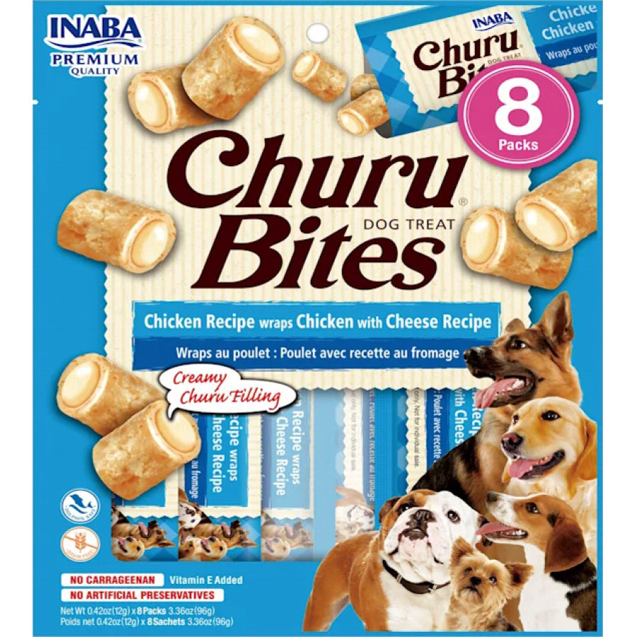 Inaba Churu Bites Dog Treat Chicken Recipe wraps Chicken with Cheese Recipe-Animals & Pet Supplies-BimBimPet-