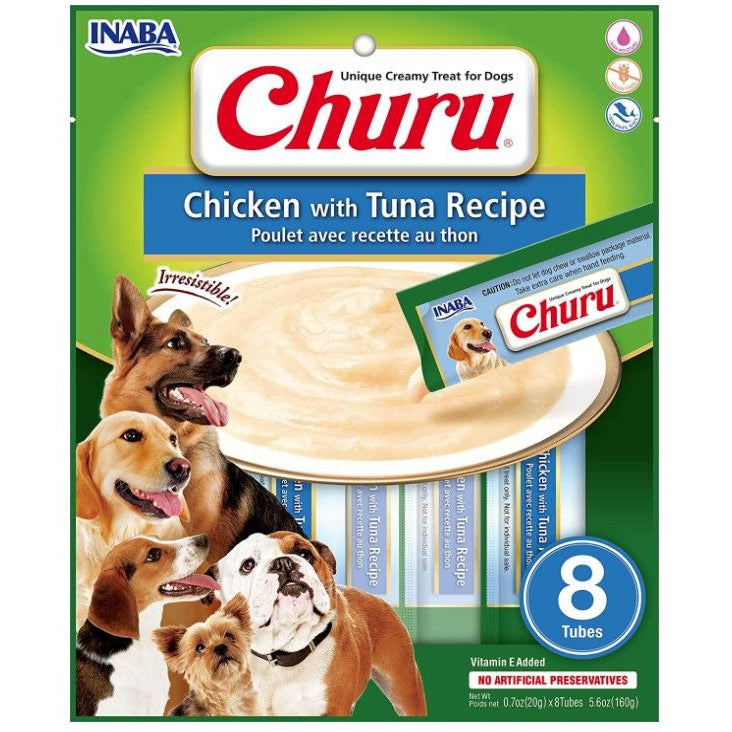 Inaba Churu Chicken with Tuna Recipe Creamy Dog Treat-Dog-Inaba-8 count-