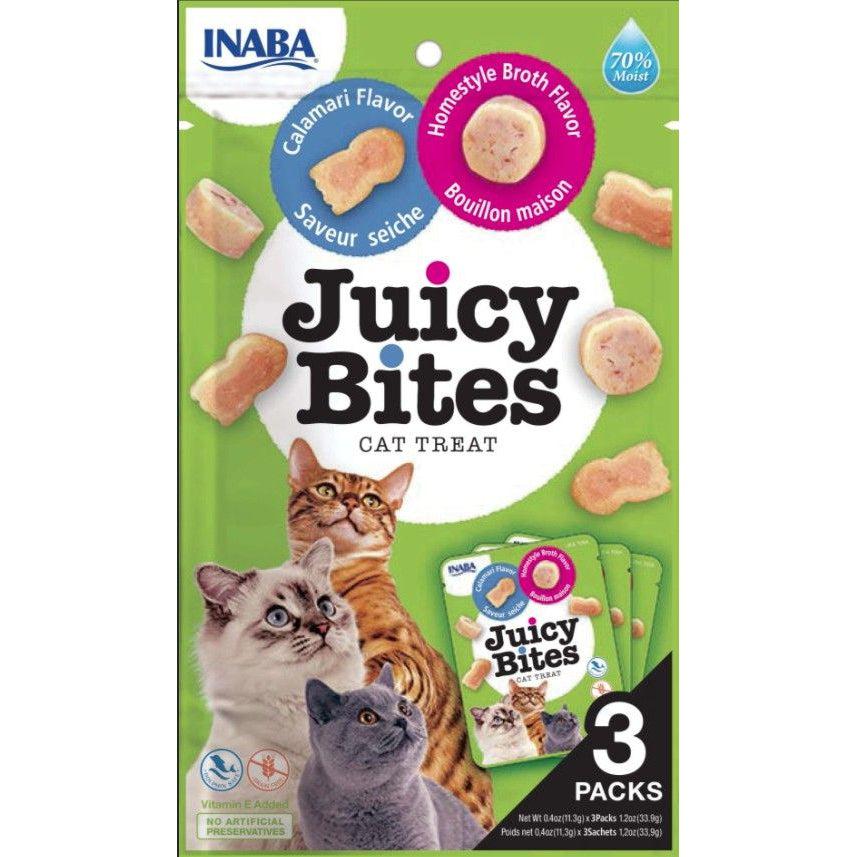 Inaba Juicy Bites Cat Treat Homestyle Broth and Calamari Flavor-Cat-Inaba-3 count-