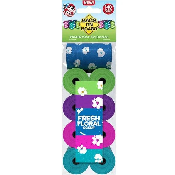 Bags on Board Floral Scented Wast Pick-Up Bags-Dog-Bags on Board-140 count-