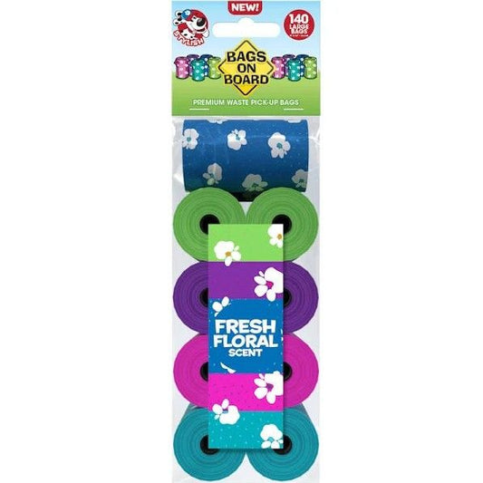 Bags on Board Floral Scented Wast Pick-Up Bags-Dog-Bags on Board-140 count-