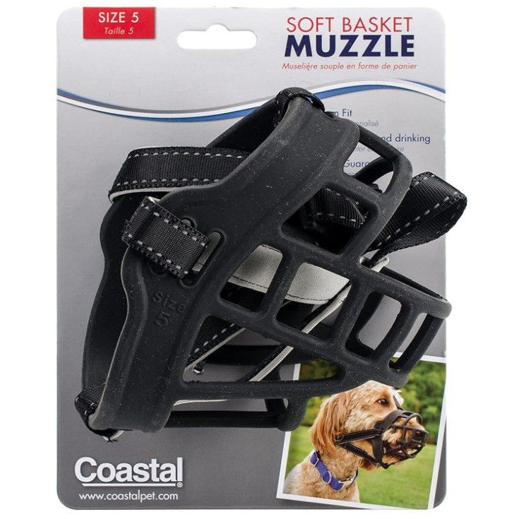 Coastal Pet Soft Basket Muzzle for Dogs Black-Dog-Coastal Pet-Size 5-