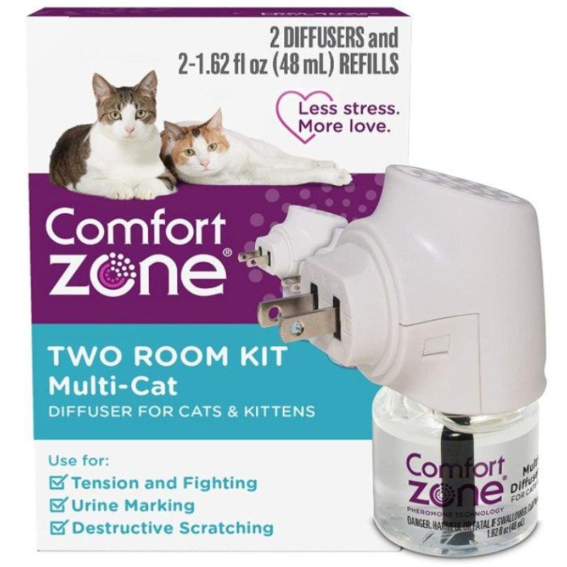 Comfort Zone Two Room Multi-Cat Diffuser Kit For Cats and Kittens-Animals & Pet Supplies-BimBimPet-