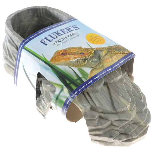 Flukers Castle Crib Reptile Basking Platform and Hide Assorted Colors-Reptile-Flukers-1 count X-Large-