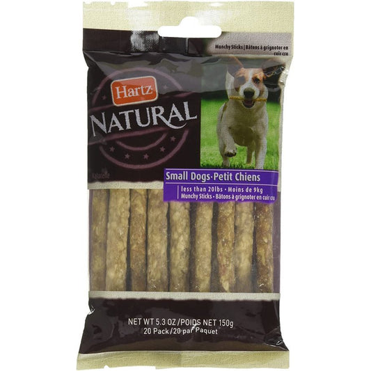 Hartz Rawhide Munchy Sticks for Small Dogs Natural Flavor-Animals & Pet Supplies-BimBimPet-