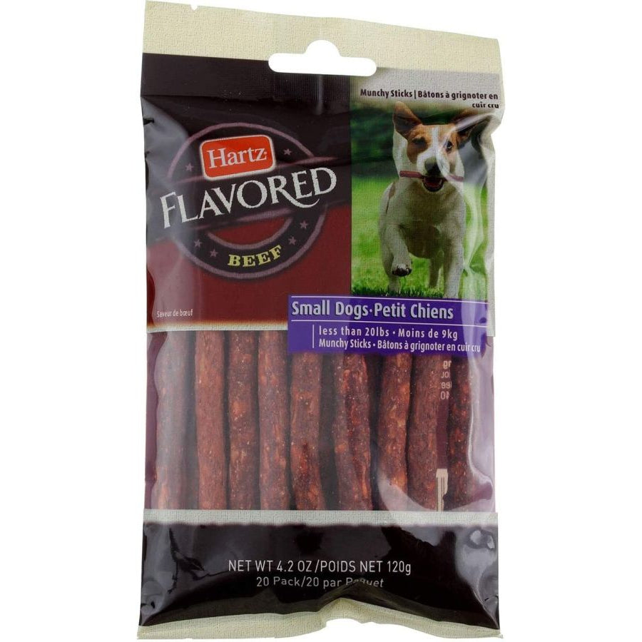 Hartz Rawhide Munchy Sticks for Small Dogs Beef Flavor-Dog-Hartz-20 count-