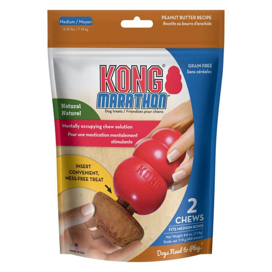 KONG Marathon Peanut Butter Flavored Dog Chew Medium-Dog-KONG-2 count-