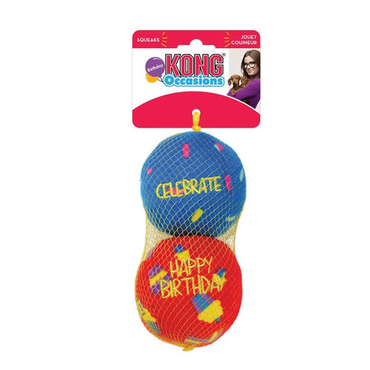 KONG Occasions Birthday Ball Dog Toy-Dog-KONG-Small 2 count-