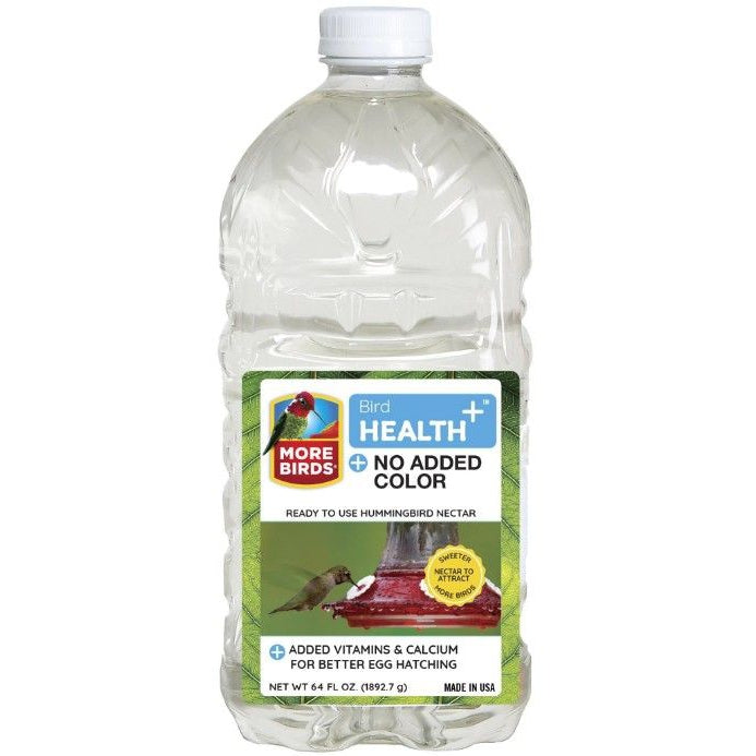 More Birds Health Plus Ready To Use Hummingbird Nectar Clear-Bird-More Birds-64 oz-