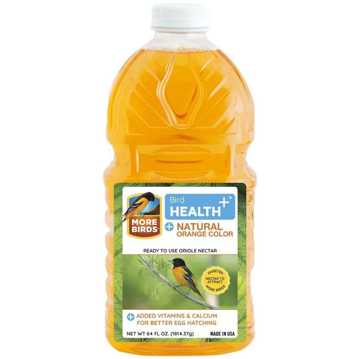 More Birds Health Plus Ready To Use Oriole Nectar Natural Orange-Bird-More Birds-64 oz-