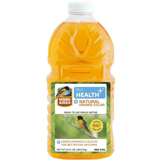 More Birds Health Plus Ready To Use Oriole Nectar Natural Orange-Bird-More Birds-64 oz-