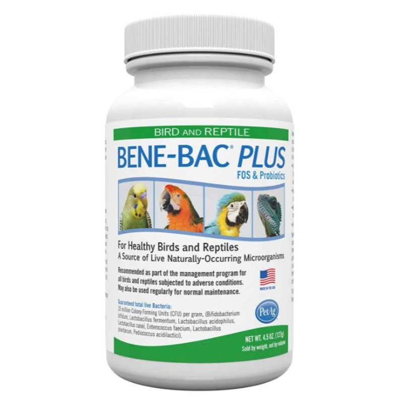 Pet Ag Bene-Bac Plus Powder Fos Prebiotic and Probiotic for Birds and Reptiles-Animals & Pet Supplies-BimBimPet-