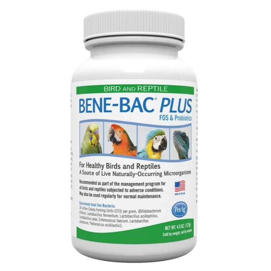 Pet Ag Bene-Bac Plus Powder Fos Prebiotic and Probiotic for Birds and Reptiles-Animals & Pet Supplies-BimBimPet-