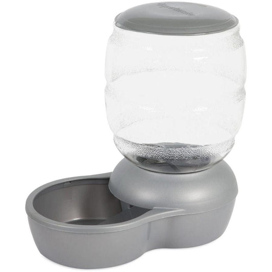 Petmate Replendish Pet Feeder with Microban Pearl Silver Gray-Dog-Petmate-5 lbs-