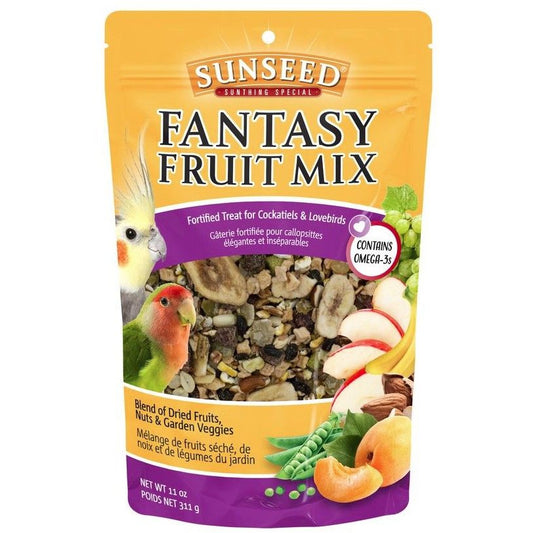 Sunseed Fantasy Fruit Mix Fortified Treat for Cockatiels and Lovebirds-Bird-Sunseed-11 oz-