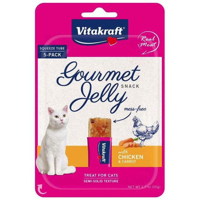 VitaKraft Gourmet Jelly Cat Treat with Chicken and Carrot-Cat-VitaKraft-5 count-