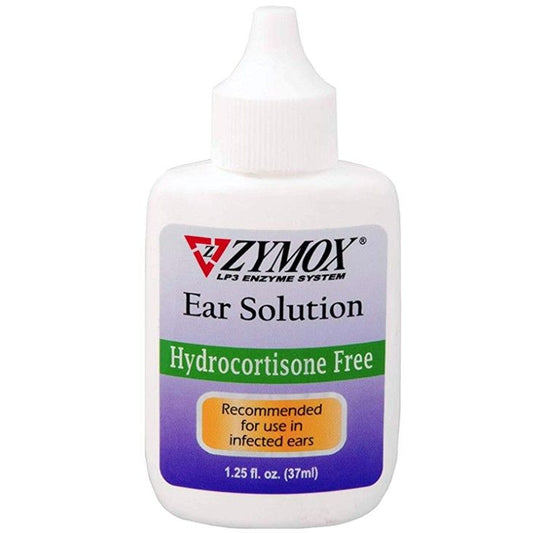 Zymox Enzymatic Ear Solution Hydrocortisone Free for Dogs and Cats-Dog-Zymox-1.25 oz-