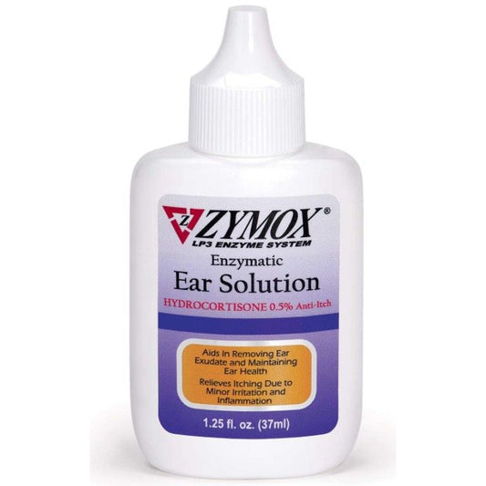 Zymox Enzymatic Ear Solution with Hydrocortisone for Dog and Cat-Dog-Zymox-1.25 oz-