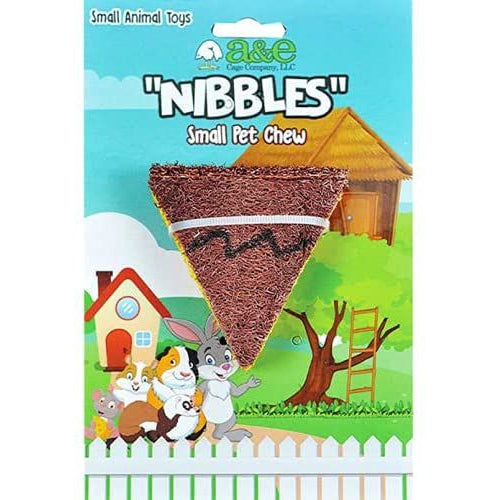 AE Cage Company Nibbles Pizza Slice Loofah Chew Toy-Animals & Pet Supplies-BimBimPet-
