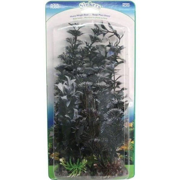 Penn Plax Black Pearl Aquarium Plant Value Pack Assorted Sizes-Fish-Penn Plax-4 count-