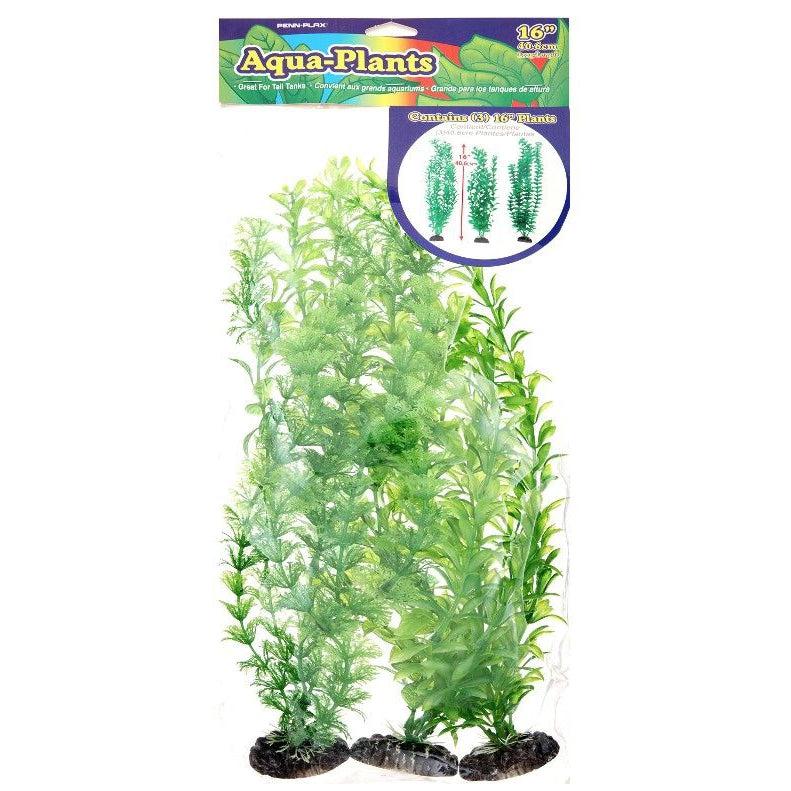 Penn Plax Plastic Aquarium Plant Pack 16" Green-Animals & Pet Supplies-BimBimPet-