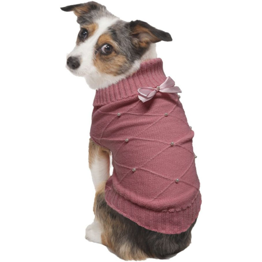 Fashion Pet Flirty Pearl Dog Sweater Pink-Dog-Fashion Pet-X-Small-