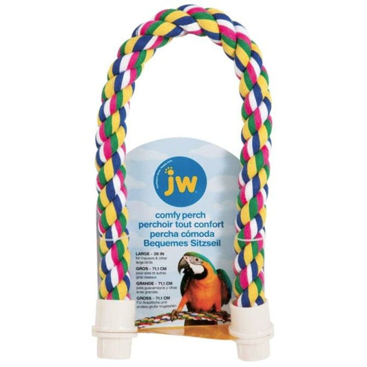JW Pet Flexible Multi-Color Comfy Rope Perch 28"-Bird-JW Pet-Large 1 count-