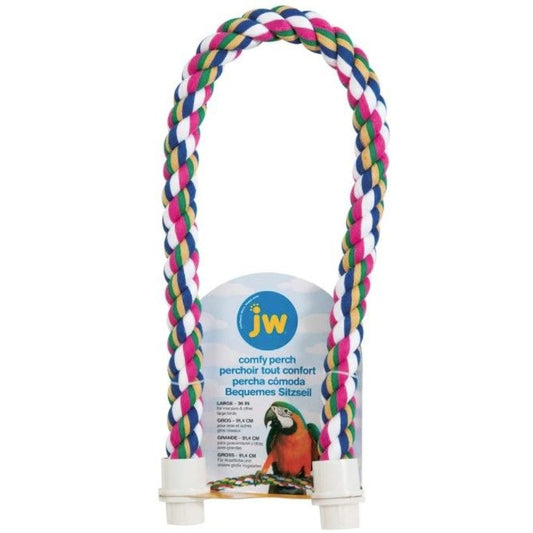 JW Pet Flexible Multi-Color Comfy Rope Perch 36"-Bird-JW Pet-Large 1 count-