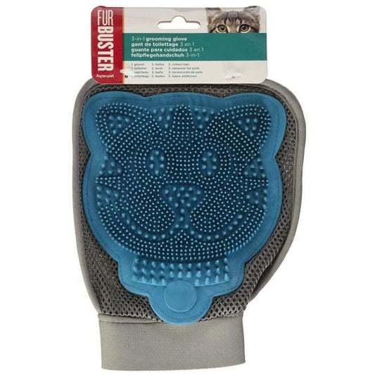 JW Pet Furbuster 3-In-1 Cat Grooming Glove-Cat-JW Pet-1 count-