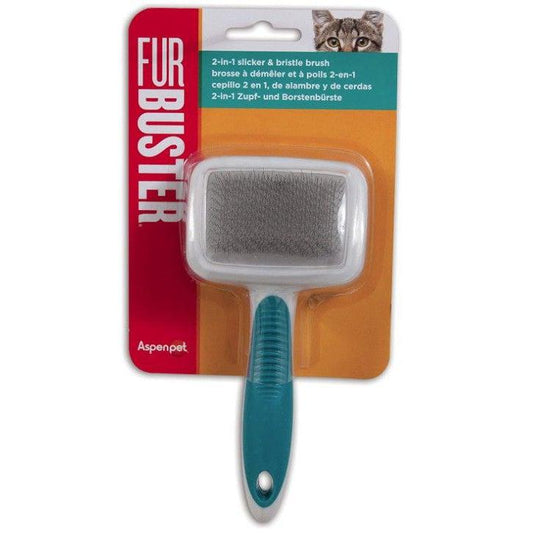 JW Pet Furbuster 2-In-1 Slicker and Bristle Brush for Cats-Cat-JW Pet-1 count-