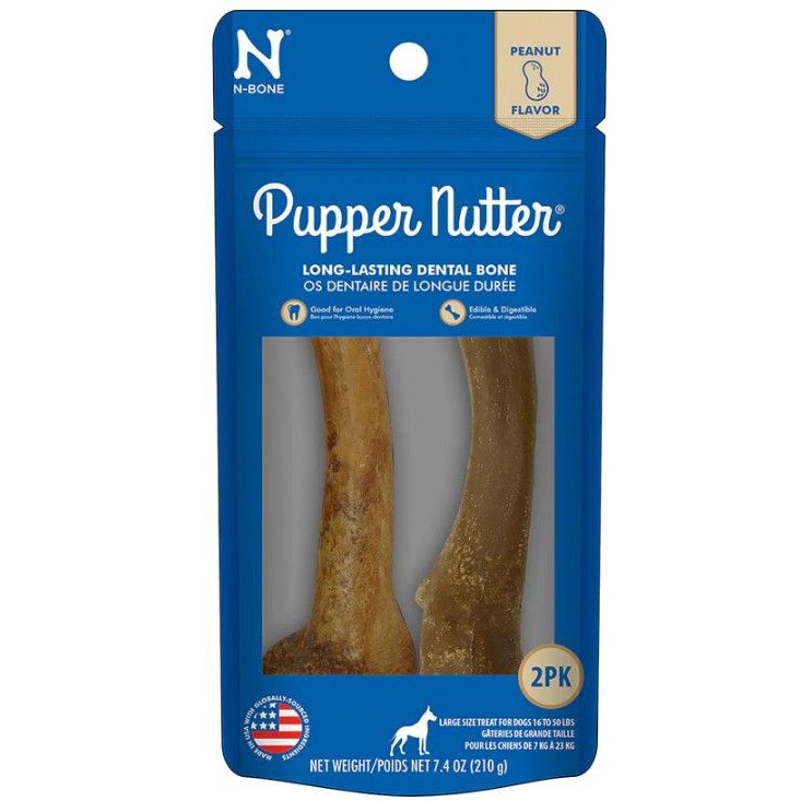 N-Bone Pupper Nutter Chew Peanut Butter Large-Dog-N-Bone-2 count-