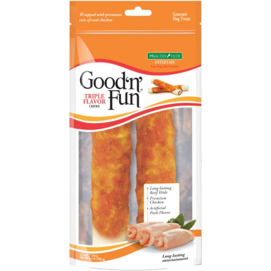 Healthy Hide Triple Flavor Chicken Rolls-Dog-Healthy Hide-2 count-