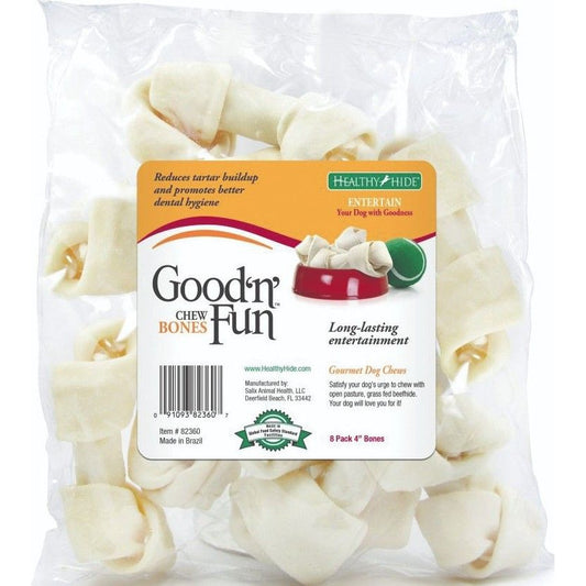 Healthy Hide Good 'n' Fun Beefhide Chew Bones 4"-Dog-Healthy Hide-8 count-