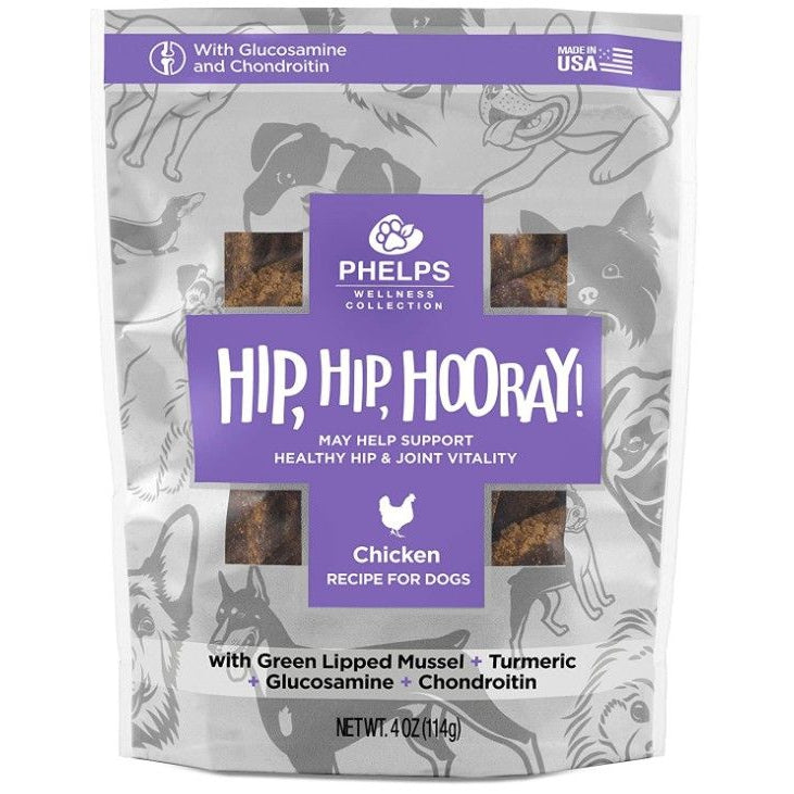 Phelps Pet Products Hip, Hip, Hooray! Chicken Dog Treats-Dog-Phelps Pet Products-4.5 oz-